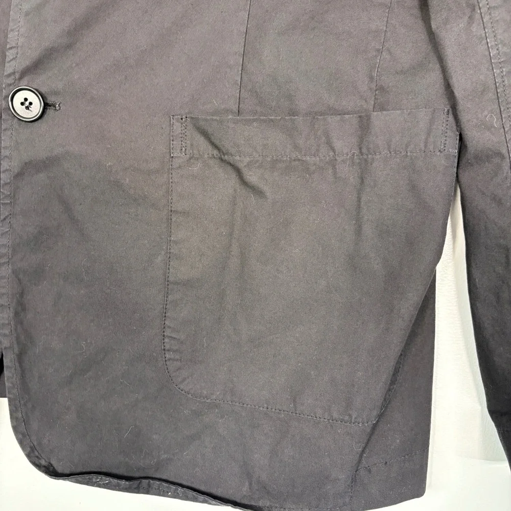 C.P. Company Mens Sport Coat 52 (42‎ US) Black Cotton Nylon 3-Button Made Italy